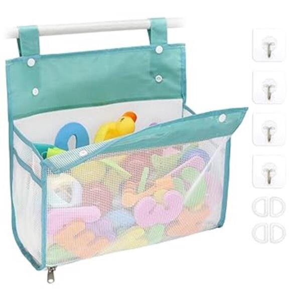 Bath Toy Organizer Multiple Ways to Hang,Extra Large Opening Bathroom Toy Holder - Picture 8 of 8